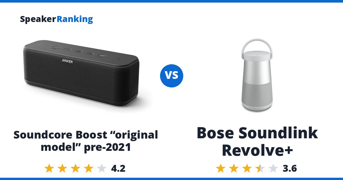 Soundcore Boost “original model” pre-2021 vs Bose Soundlink Revolve+