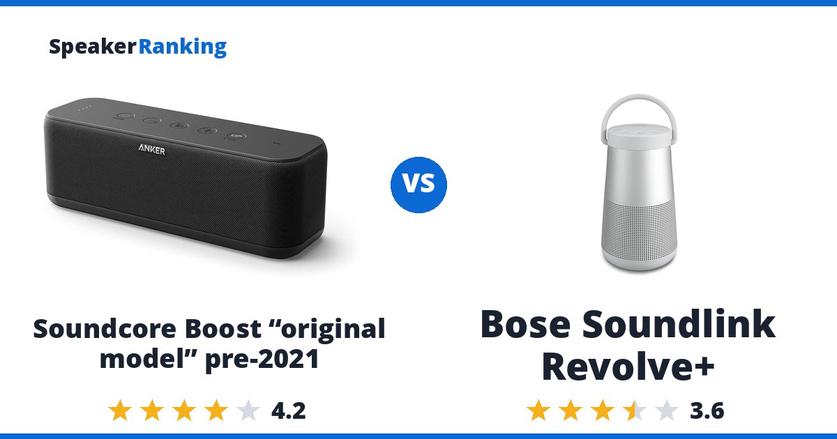 Soundcore Boost “original model” pre-2021 vs Bose Soundlink Revolve+