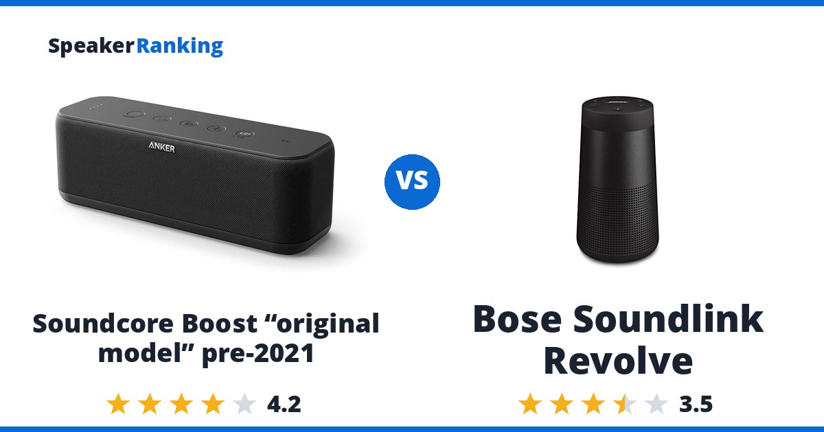 Soundcore Boost “original model” pre-2021 vs Bose Soundlink Revolve