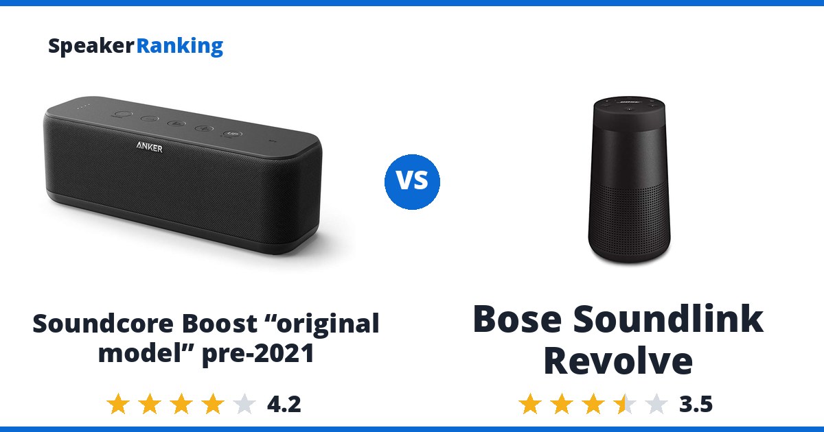 Soundcore Boost “original model” pre-2021 vs Bose Soundlink Revolve