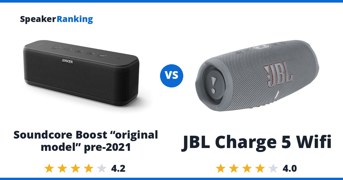 Soundcore Boost “original model” pre-2021 vs JBL Charge 5 Wifi