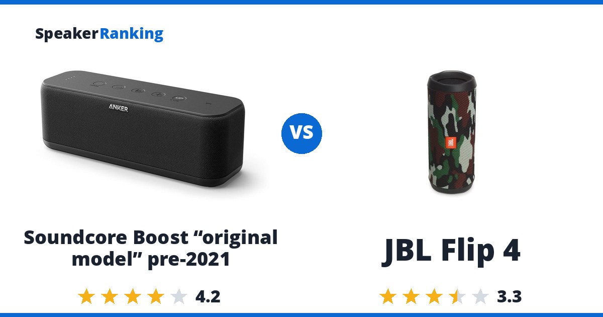 Soundcore Boost “original model” pre-2021 vs JBL Flip 4