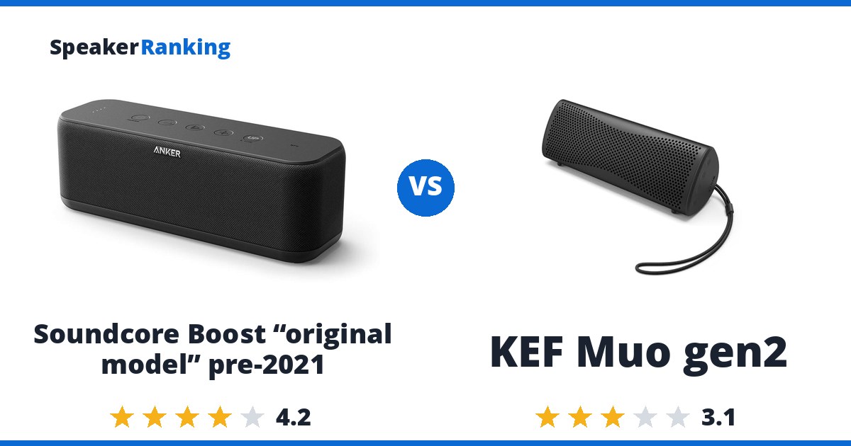 Soundcore Boost “original model” pre-2021 vs KEF Muo gen2
