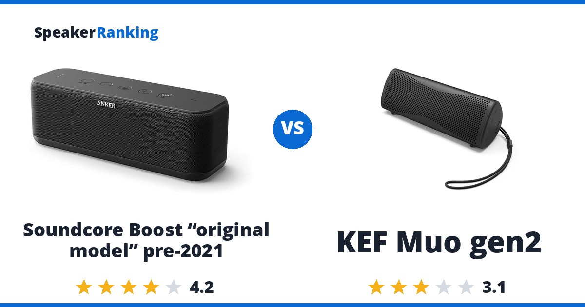 Soundcore Boost “original model” pre-2021 vs KEF Muo gen2