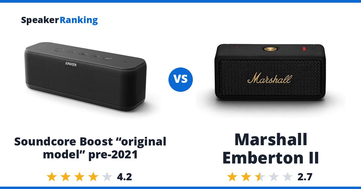 Soundcore Boost “original model” pre-2021 vs Marshall Emberton II