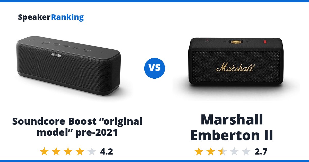 Soundcore Boost “original model” pre-2021 vs Marshall Emberton II