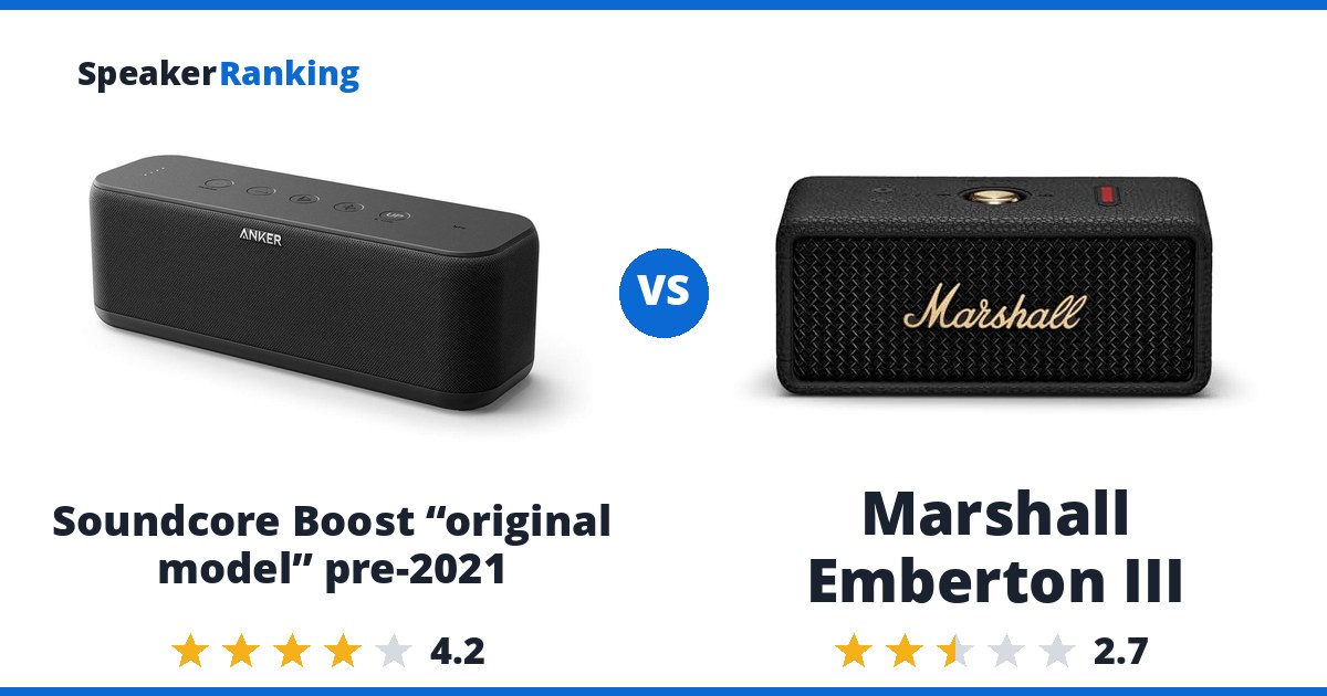 Soundcore Boost “original model” pre-2021 vs Marshall Emberton III