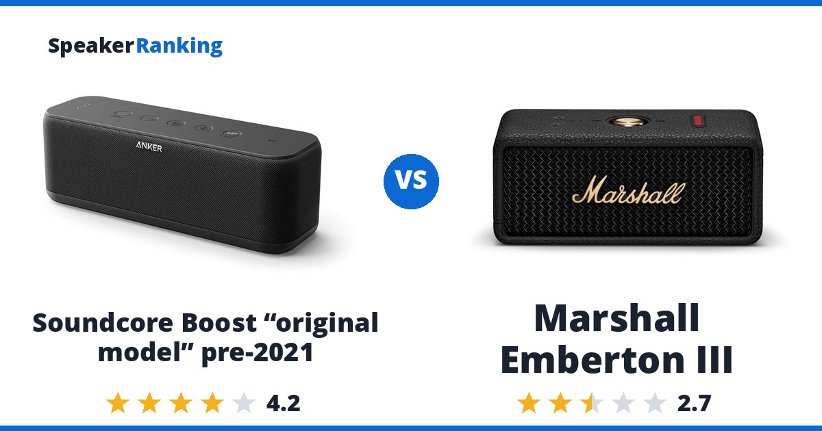 Soundcore Boost “original model” pre-2021 vs Marshall Emberton III