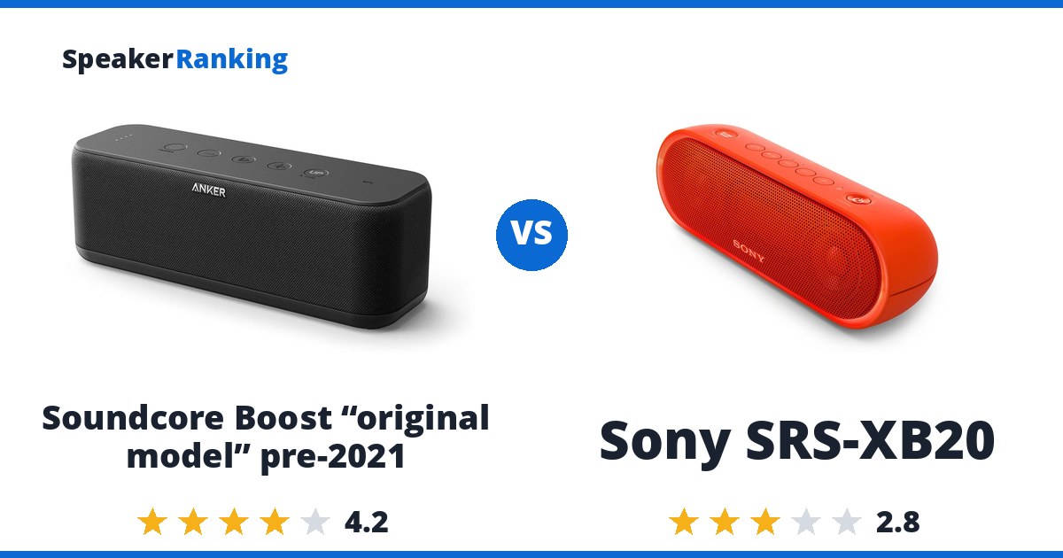 Soundcore Boost “original model” pre-2021 vs Sony SRS-XB20
