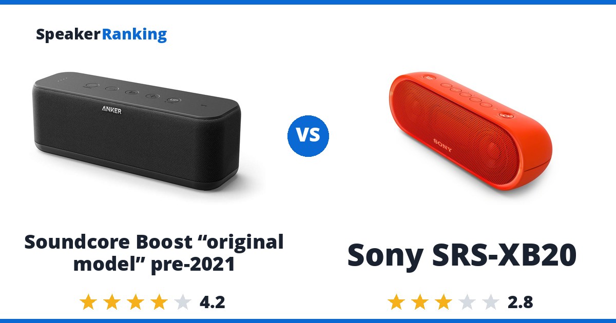 Soundcore Boost “original model” pre-2021 vs Sony SRS-XB20