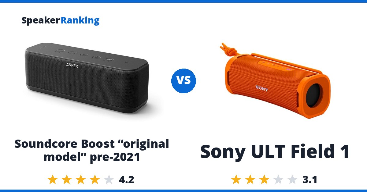 Soundcore Boost “original model” pre-2021 vs Sony ULT Field 1
