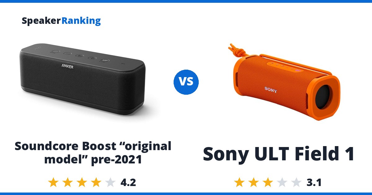 Soundcore Boost “original model” pre-2021 vs Sony ULT Field 1