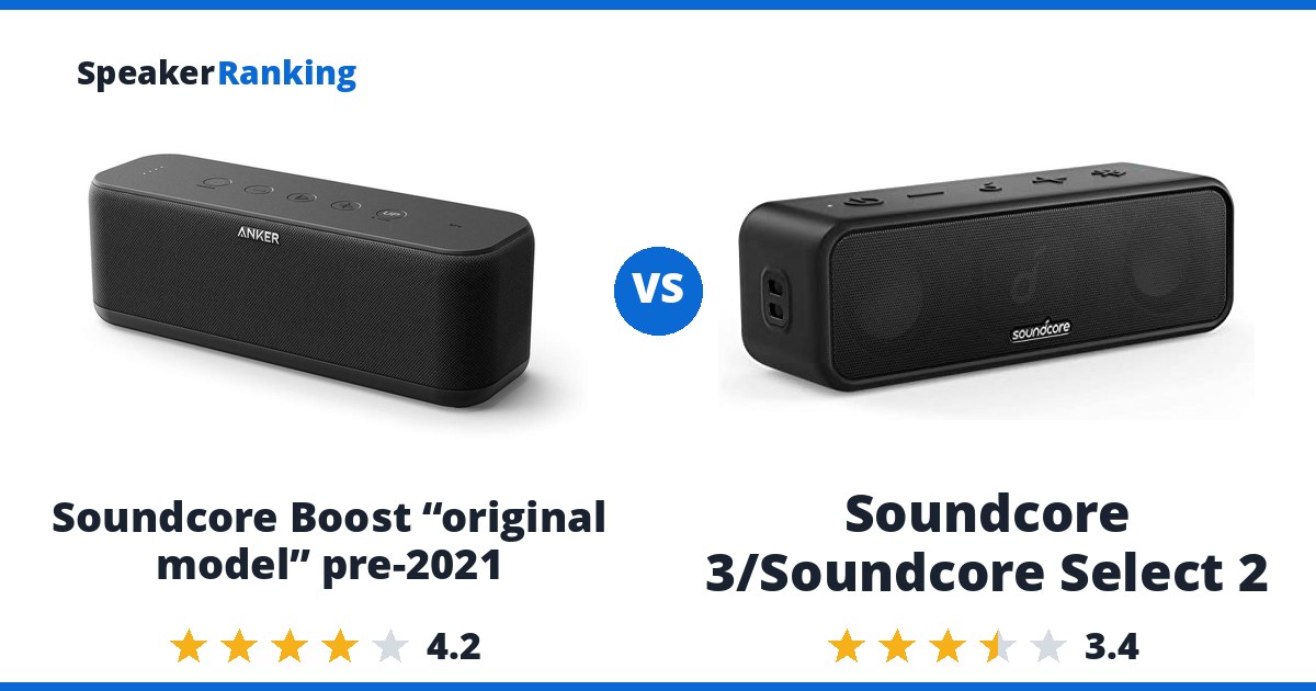 Soundcore Boost “original model” pre-2021 vs Soundcore 3/Soundcore Select 2