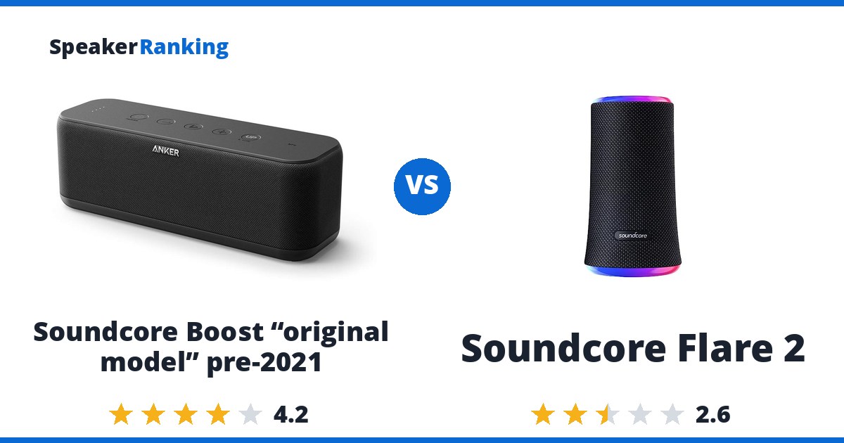 Soundcore Boost “original model” pre-2021 vs Soundcore Flare 2