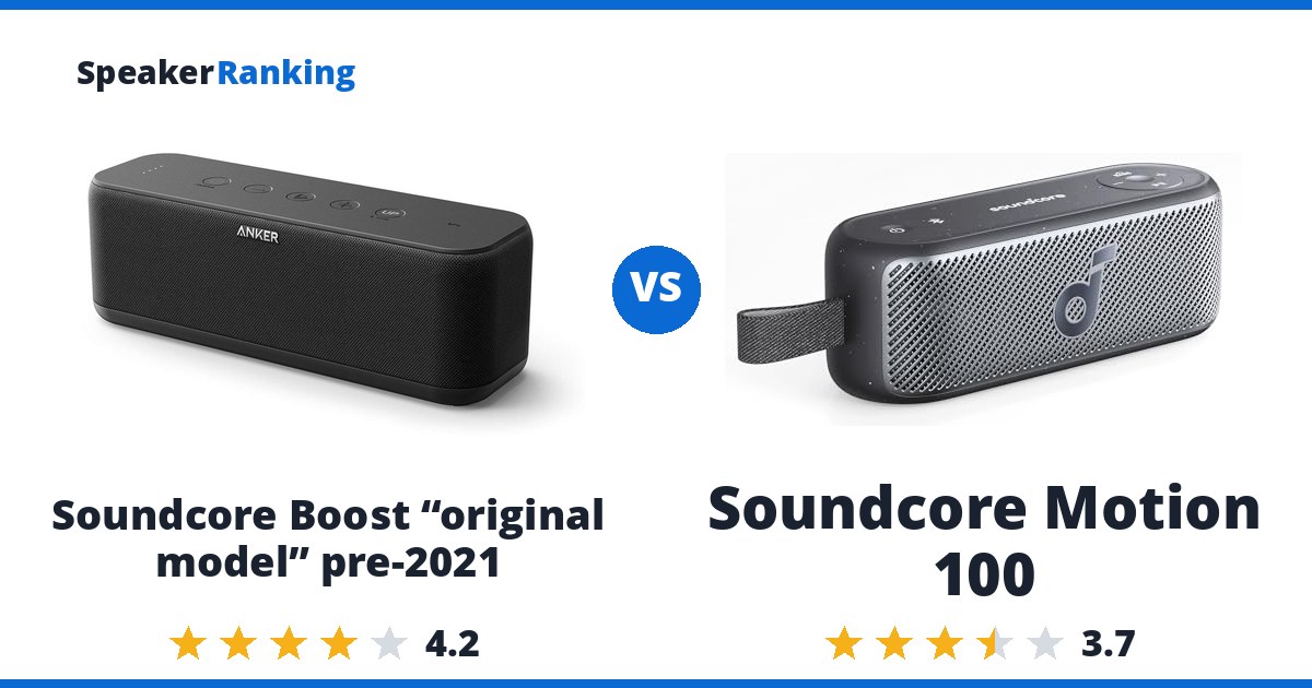 Soundcore Boost “original model” pre-2021 vs Soundcore Motion 100