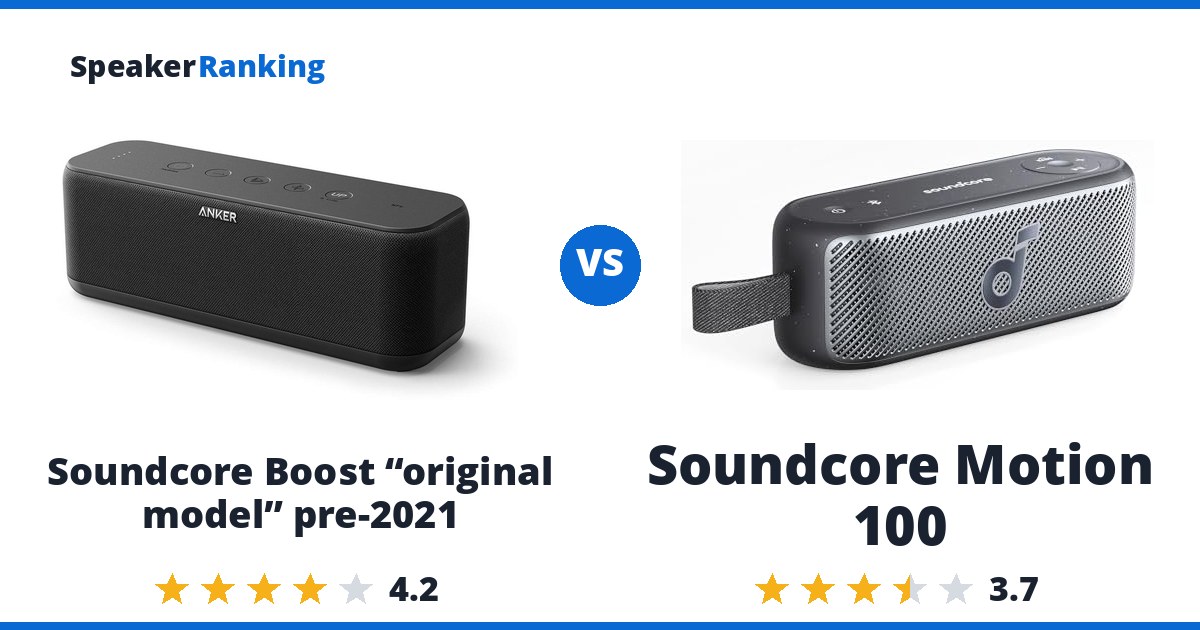 Soundcore Boost “original model” pre-2021 vs Soundcore Motion 100