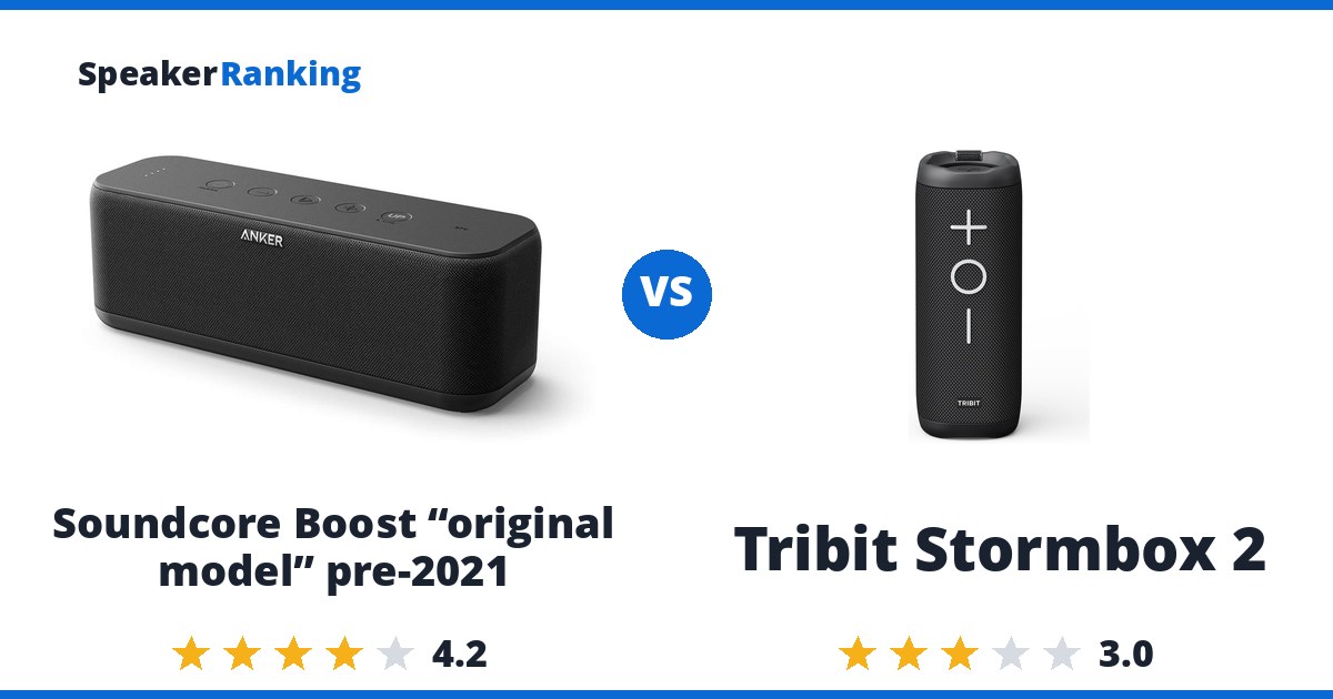 Soundcore Boost “original model” pre-2021 vs Tribit Stormbox 2