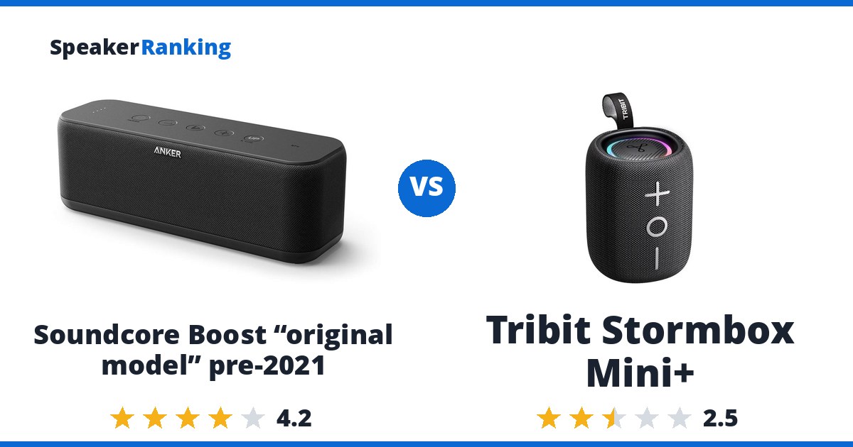 Soundcore Boost “original model” pre-2021 vs Tribit Stormbox Mini+