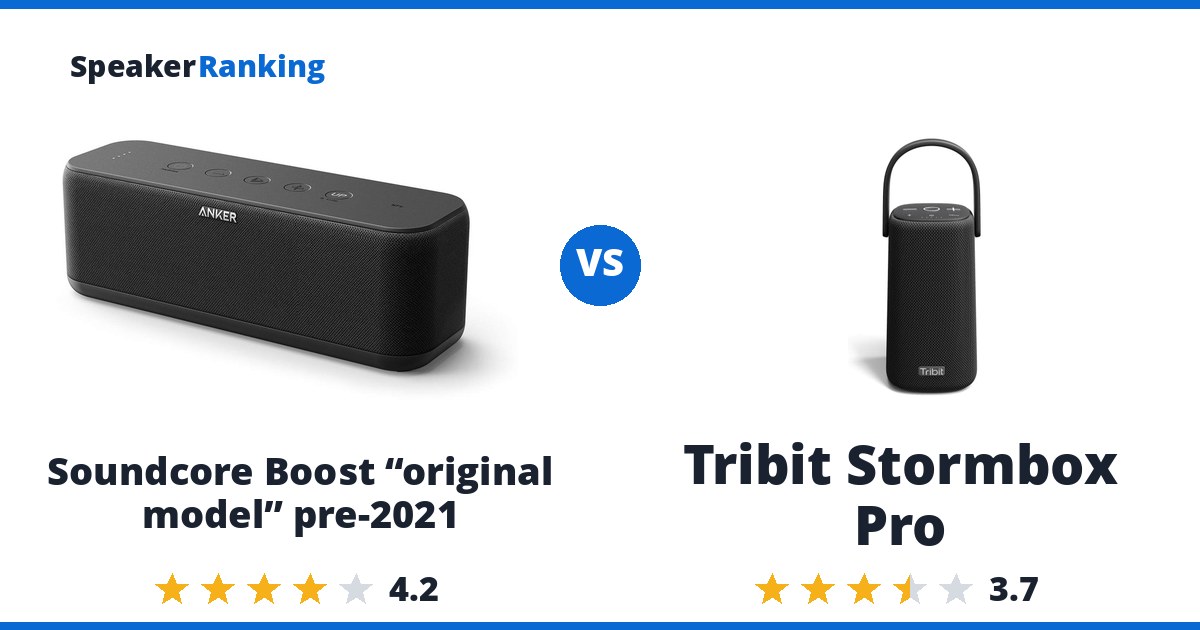 Soundcore Boost “original model” pre-2021 vs Tribit Stormbox Pro