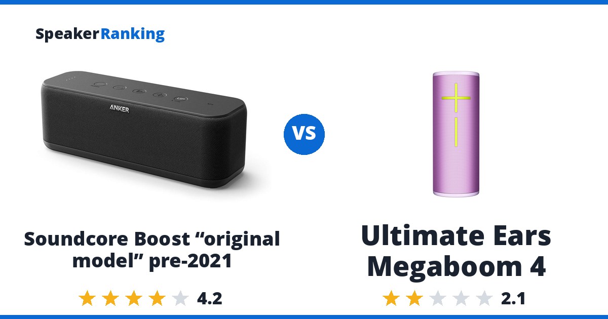 Soundcore Boost “original model” pre-2021 vs Ultimate Ears Megaboom 4