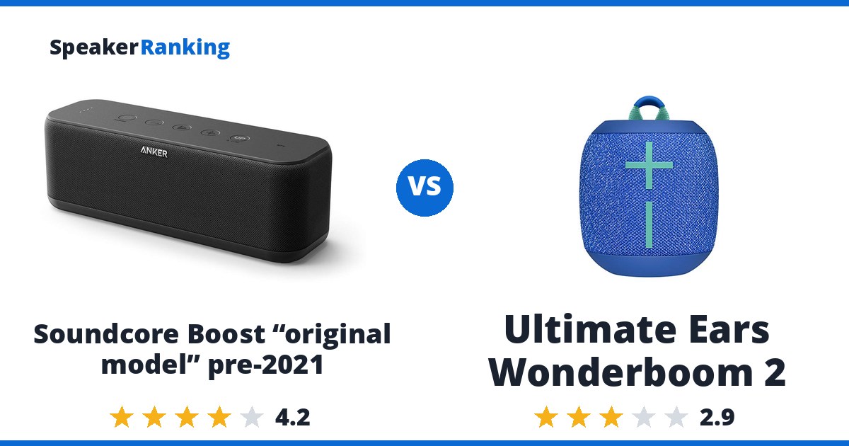 Soundcore Boost “original model” pre-2021 vs Ultimate Ears Wonderboom 2