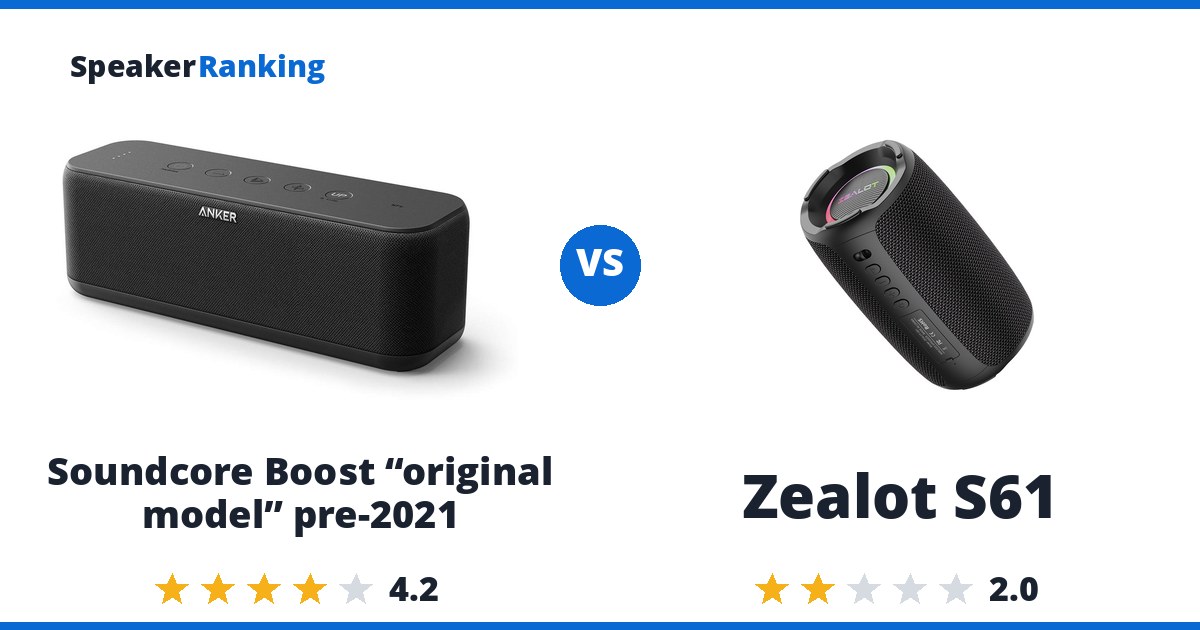 Soundcore Boost “original model” pre-2021 vs Zealot S61