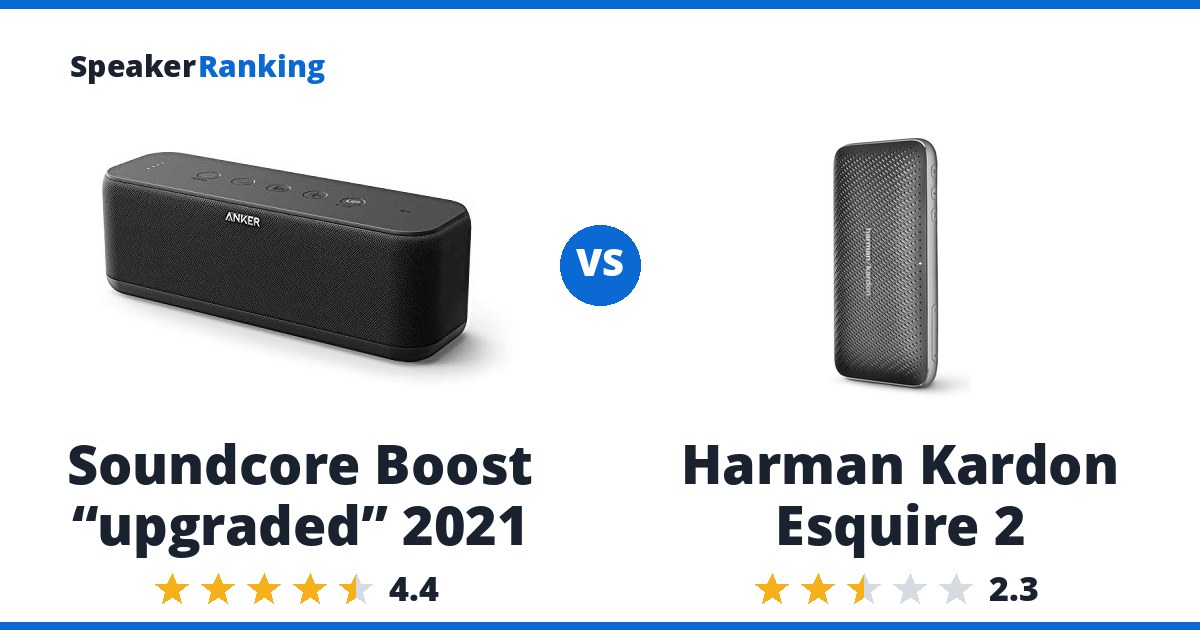 Soundcore Boost “upgraded” 2021 vs Harman Kardon Esquire 2