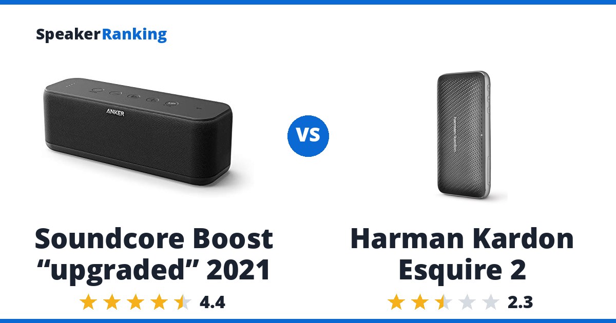 Soundcore Boost “upgraded” 2021 vs Harman Kardon Esquire 2