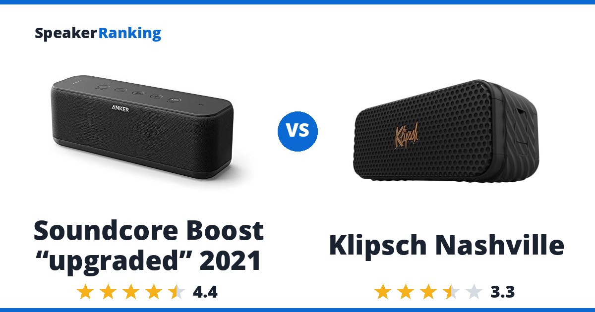 Soundcore Boost “upgraded” 2021 vs Klipsch Nashville
