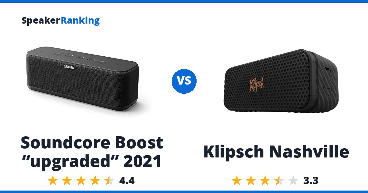 Soundcore Boost “upgraded” 2021 vs Klipsch Nashville