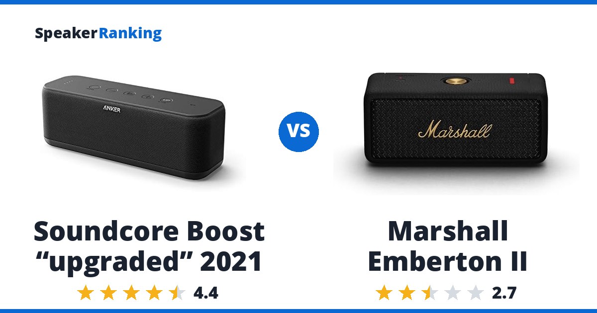 Soundcore Boost “upgraded” 2021 vs Marshall Emberton II