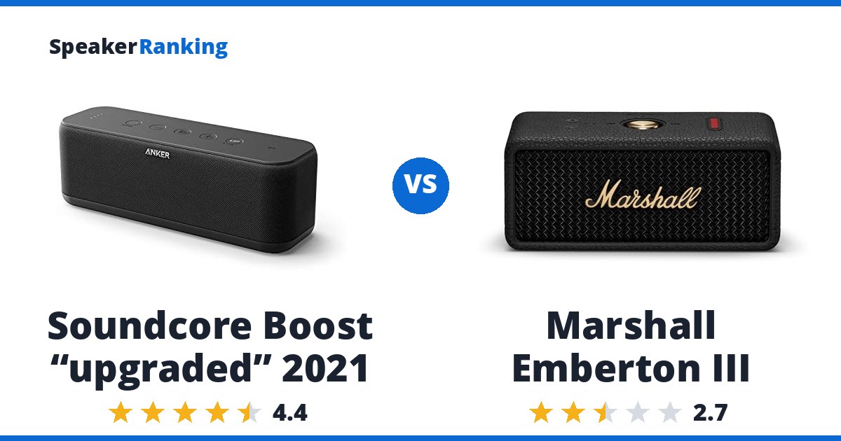 Soundcore Boost “upgraded” 2021 vs Marshall Emberton III