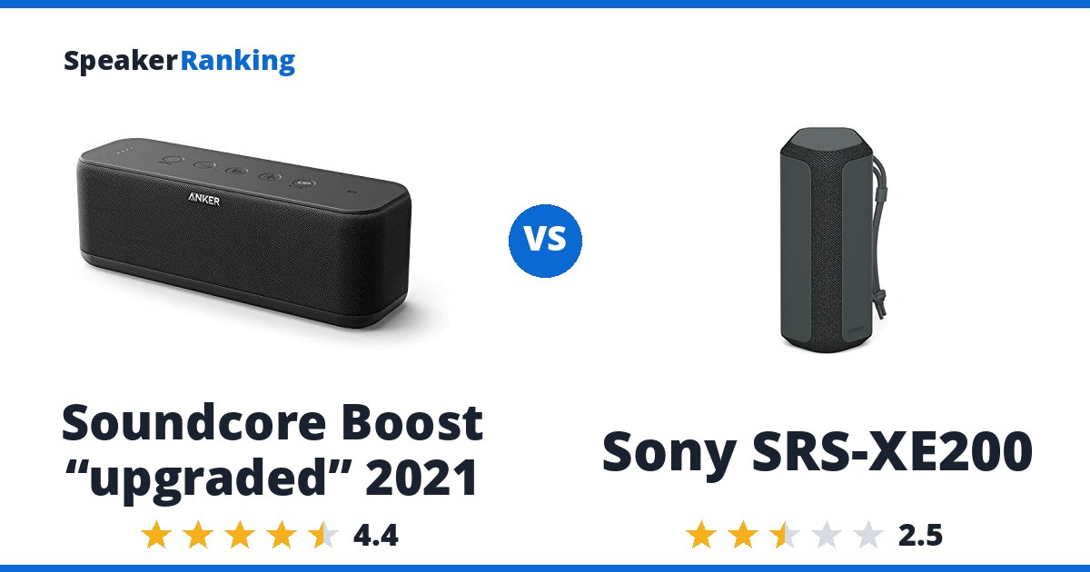 Soundcore Boost “upgraded” 2021 vs Sony SRS-XE200