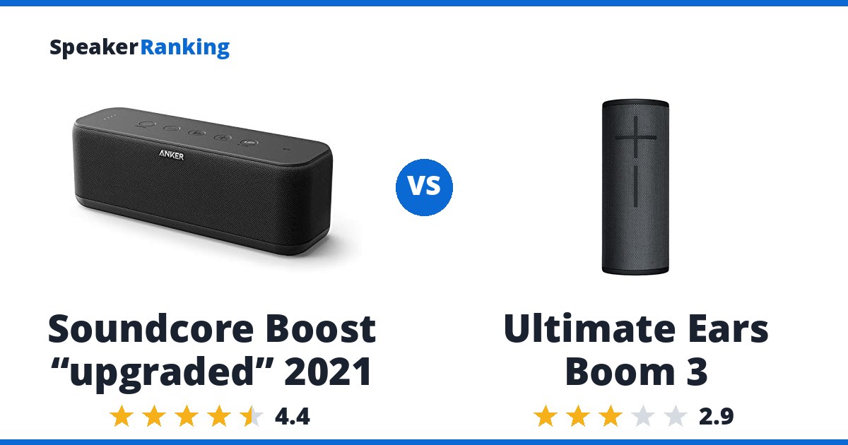 Soundcore Boost “upgraded” 2021 vs Ultimate Ears Boom 3