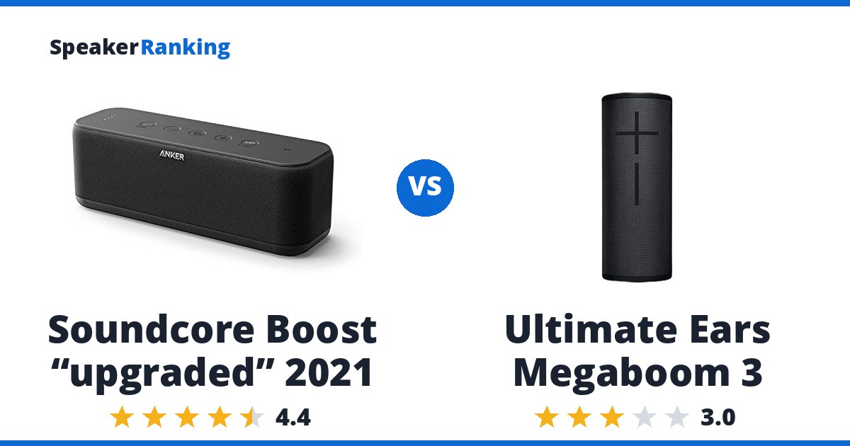 Soundcore Boost “upgraded” 2021 vs Ultimate Ears Megaboom 3