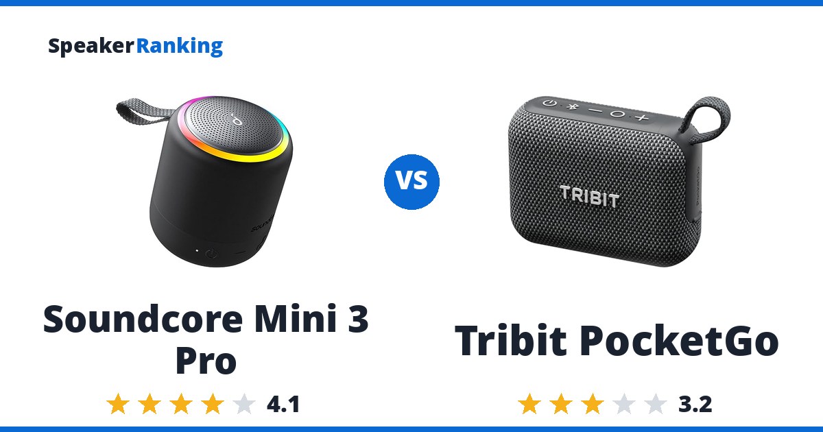 Soundcore Mini 3 Pro vs Tribit PocketGo