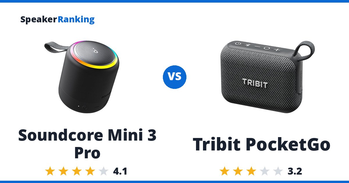 Soundcore Mini 3 Pro vs Tribit PocketGo
