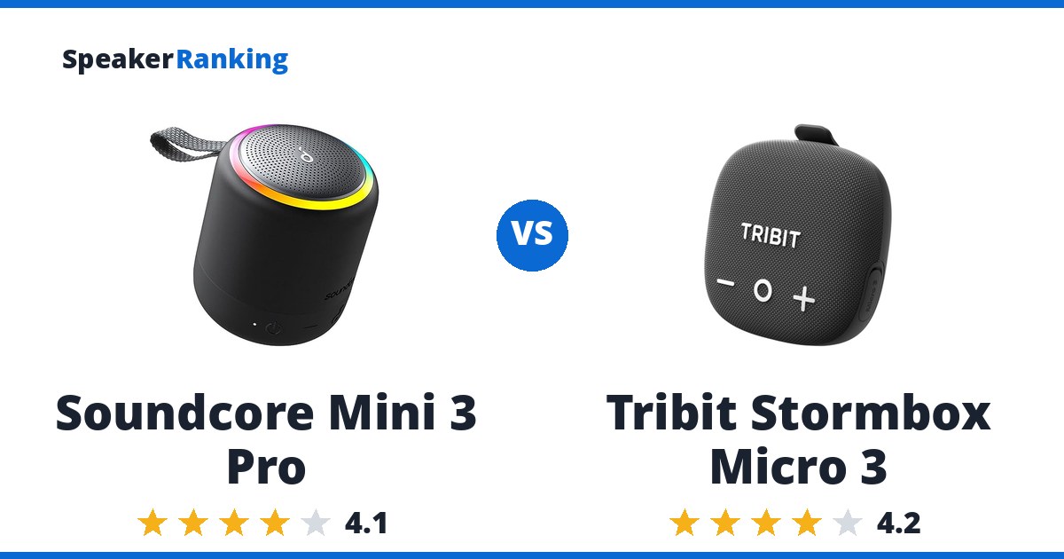 Soundcore Mini 3 Pro vs Tribit Stormbox Micro 3