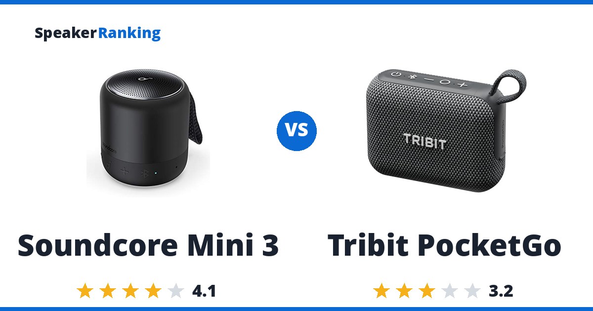 Soundcore Mini 3 vs Tribit PocketGo