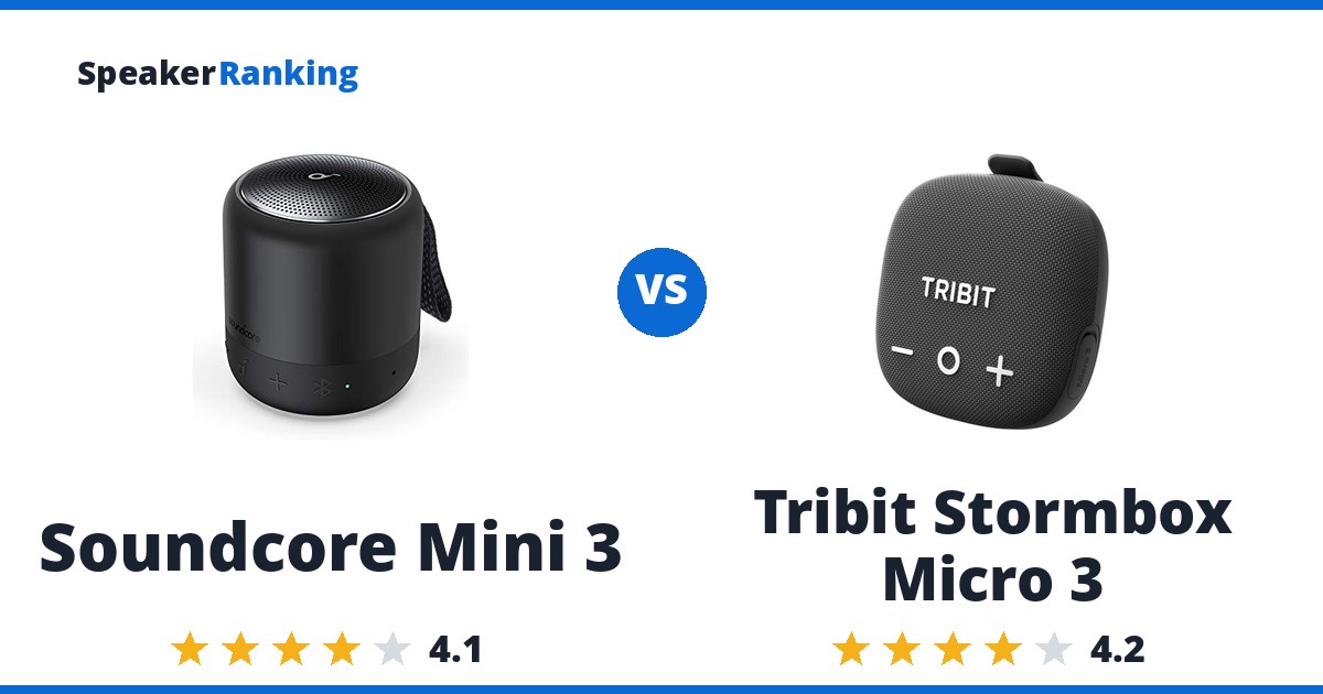 Soundcore Mini 3 vs Tribit Stormbox Micro 3