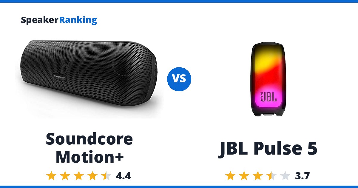 Soundcore Motion+ vs JBL Pulse 5