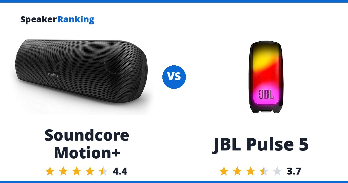 Soundcore Motion+ vs JBL Pulse 5