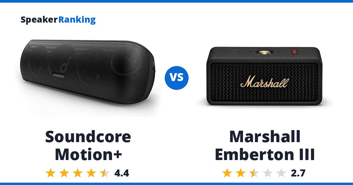 Soundcore Motion+ vs Marshall Emberton III