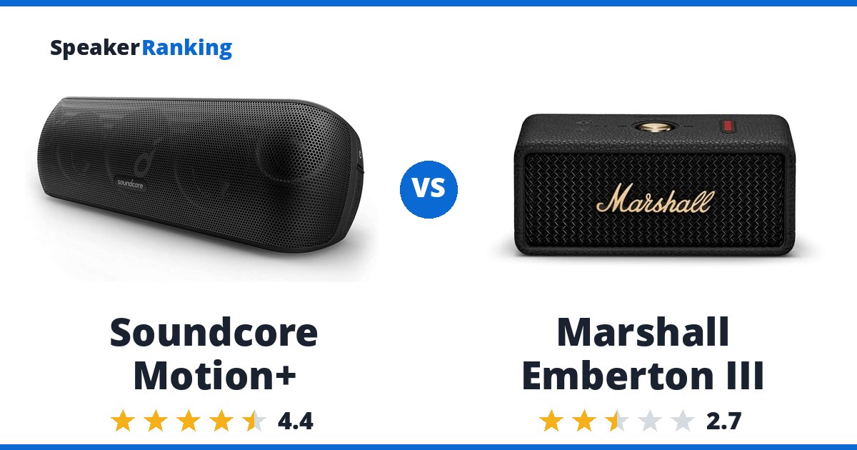 Soundcore Motion+ vs Marshall Emberton III