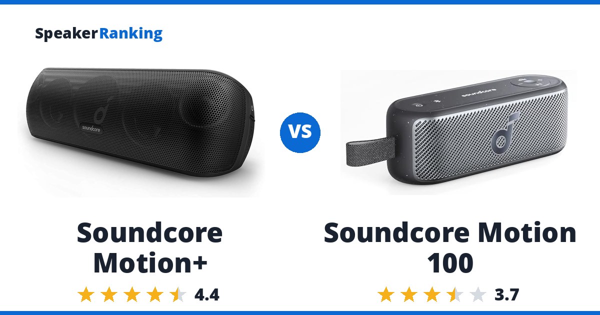 Soundcore Motion+ vs Soundcore Motion 100