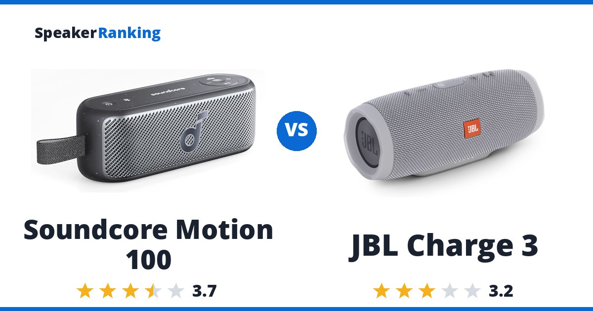 Soundcore Motion 100 vs JBL Charge 3