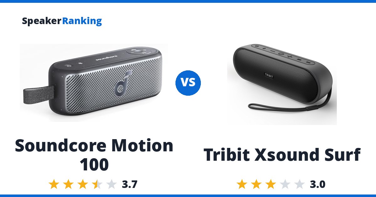 Soundcore Motion 100 vs Tribit Xsound Surf