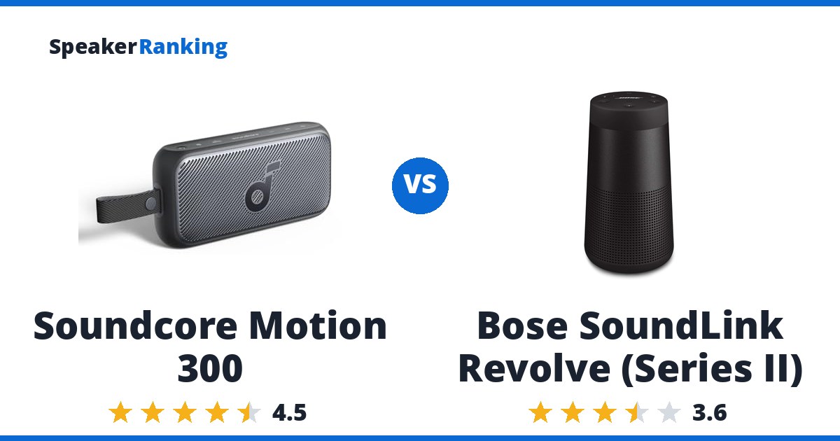 Soundcore Motion 300 vs Bose SoundLink Revolve (Series II)