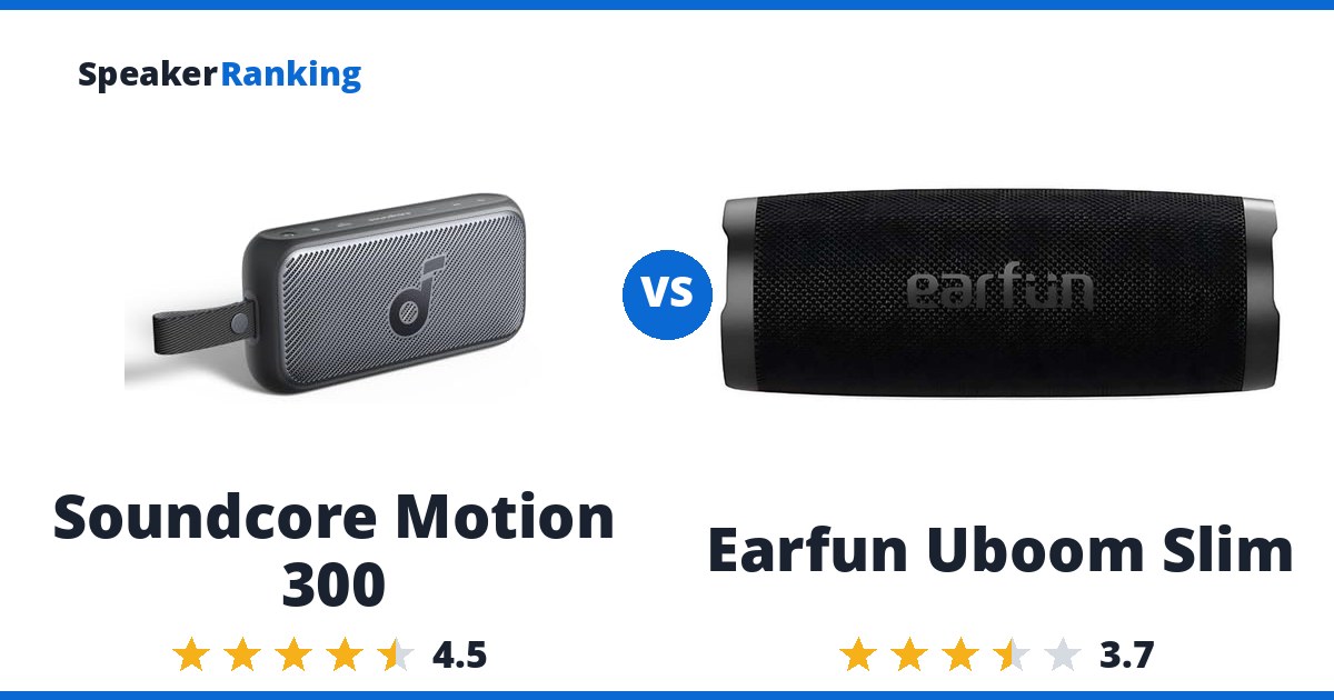 Soundcore Motion 300 vs Earfun Uboom Slim
