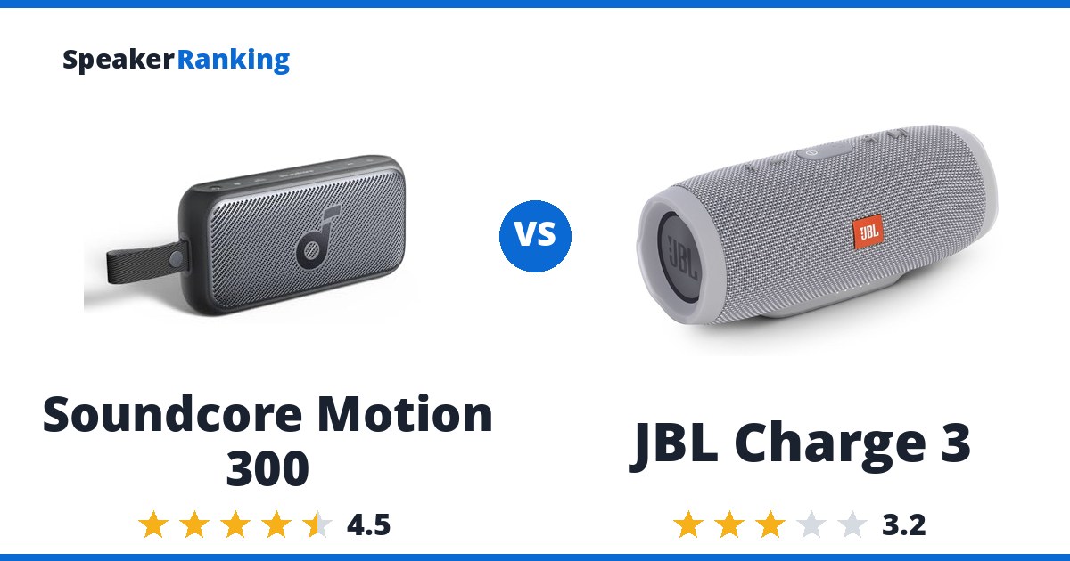 Soundcore Motion 300 vs JBL Charge 3